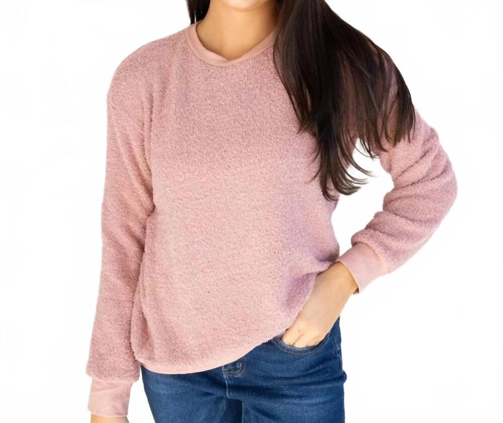 NEW GILLI off the deep end sweater in pink